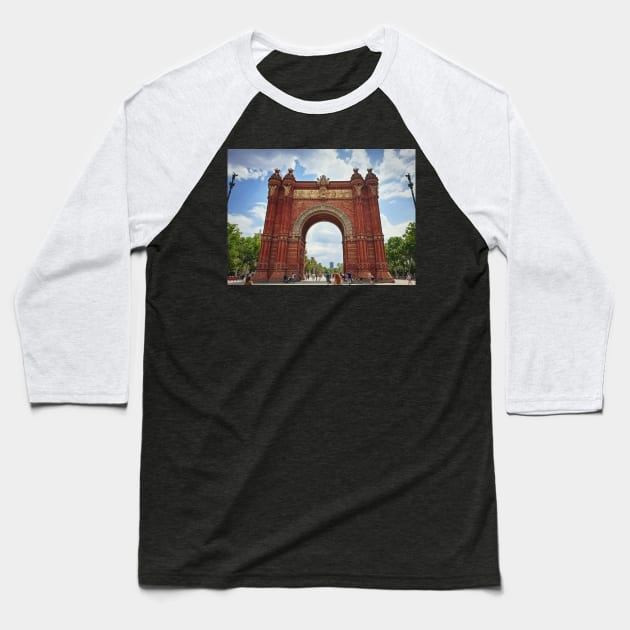 Arco del Triunfo Baseball T-Shirt by psychoshadow